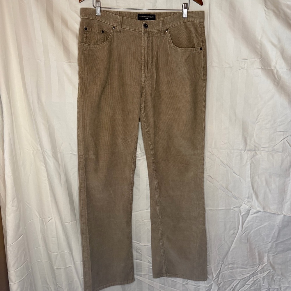 Banana Republic Pants Men 33x32 Khaki Corduroy Classic Fit Straight Leg Y2K